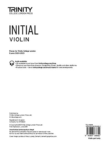 Stock image for Violin 20202023 Initial Part Only for sale by GreatBookPrices