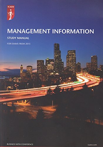 Beispielbild fr Management Information Study Manual for Exams From 2015 zum Verkauf von AwesomeBooks