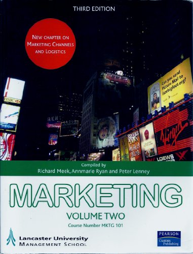 Beispielbild fr Marketing - Course Number MKTG 101 - Volume 2 - Lancaster University Management School zum Verkauf von AwesomeBooks