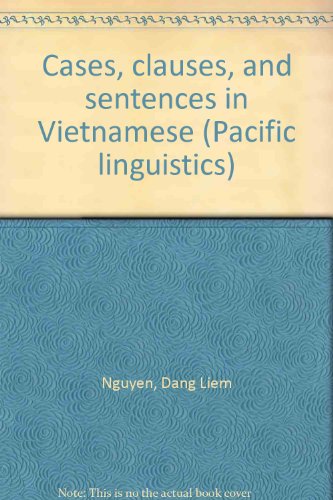Stock image for Cases, Clauses and Sentences in Vietnamese Pacific Linguistics for sale by NEPO UG