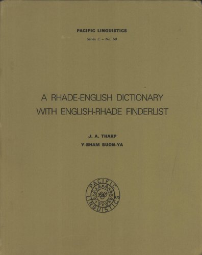 Stock image for A Rhade-English dictionary with English-Rhade finderlist (Pacific linguistics, C-58) for sale by dsmbooks