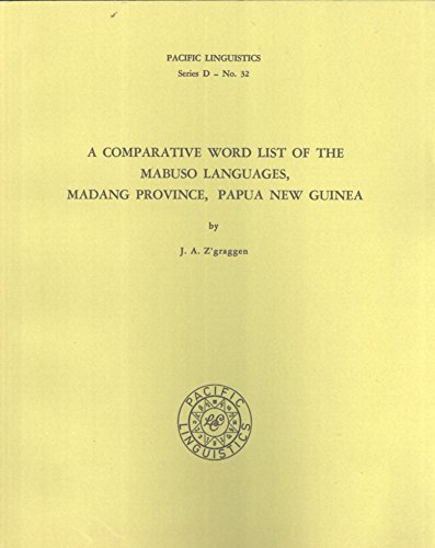 9780858832336: A comparative word list of the Mabuso languages, Madang Province, Papua New Guinea (Pacific linguistics. Series D)
