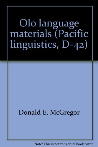 Stock image for Olo language materials (Pacific linguistics, D-42) for sale by Masalai Press