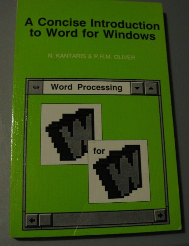 Stock image for A Concise Introduction to Word for Windows for sale by Phatpocket Limited