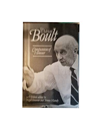 Beispielbild fr Sir Adrian Boult, C.H.: A Tribute zum Verkauf von medimops