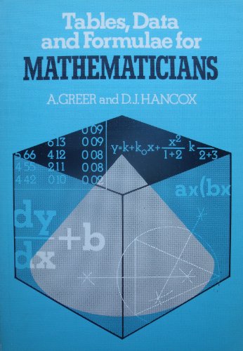 Stock image for Tables, Data and Formulae for Mathematicians for sale by WorldofBooks