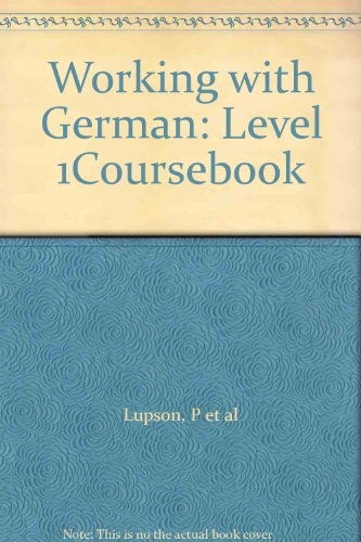 Stock image for Working with German: Level 1 for sale by AwesomeBooks