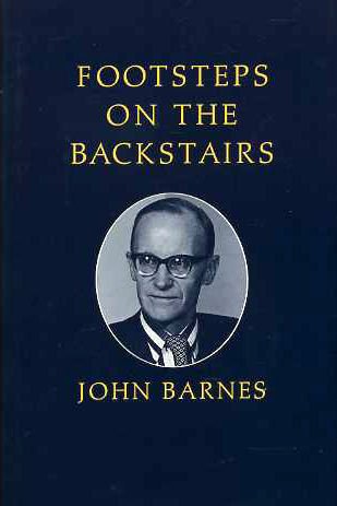 Footsteps on the Backstairs (9780859551861) by Barnes, John