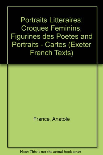 9780859890342: Portraits littéraires: [texte établi et présenté (Textes littéraires) (French Edition)