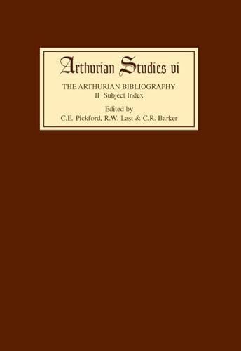 9780859910996: Arthurian Bibliography II: Subject Index (Arthurian Studies, 6) (Volume 6)