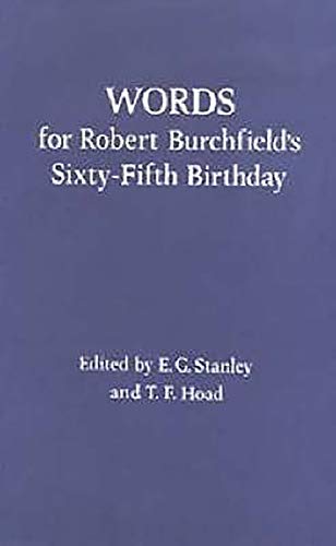 9780859912594: Words For Robert Burchfield's 65th Birthday