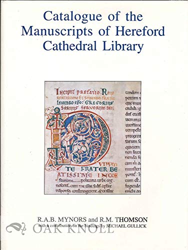 Stock image for Catalogue of the Manuscripts of Hereford Cathedral Library for sale by Revaluation Books