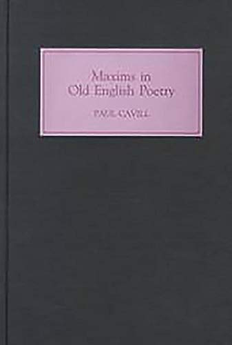 Stock image for Maxims in Old English Poetry for sale by Anybook.com