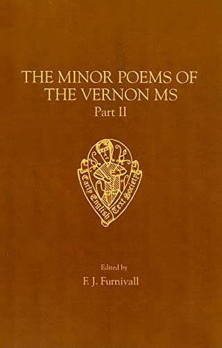9780859916615: The Minor Poems of The Vernon MS II: 2 (Early English Text Society Original Series)
