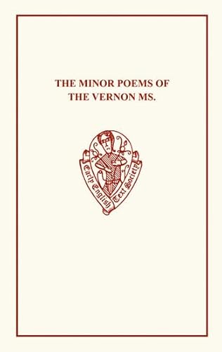 Stock image for Minor Poems of Vernon MS for sale by Blackwell's