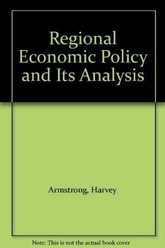 Beispielbild fr Regional Economic Policy and Its Analysis zum Verkauf von Anybook.com