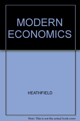 Modern Economics (9780860031697) by Heathfield, David F.