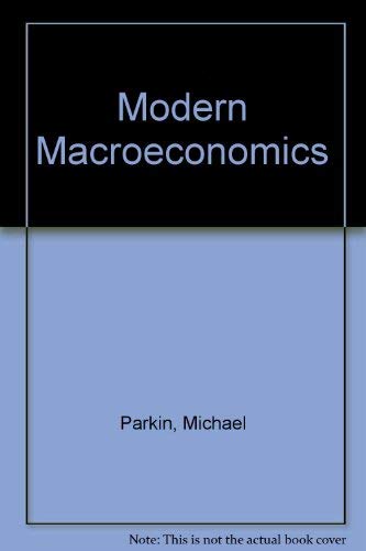 Beispielbild fr Modern Macroeconomics zum Verkauf von Better World Books