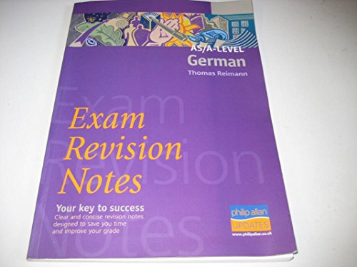 Imagen de archivo de AS/A-Level German Exam Revision Notes a la venta por WorldofBooks