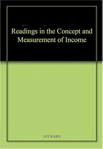 Imagen de archivo de Readings in the Concept and Measurement of Income a la venta por Better World Books