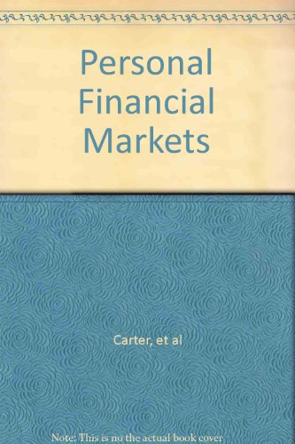Imagen de archivo de Personal Financial Markets a la venta por Webbooks, Wigtown