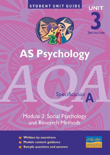 Beispielbild fr AS Psychology AQA (a) Unit 3 Module 3 : Social Psychology and Research Methods zum Verkauf von Better World Books Ltd