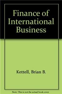 Stock image for The Finance of International Business for sale by Better World Books