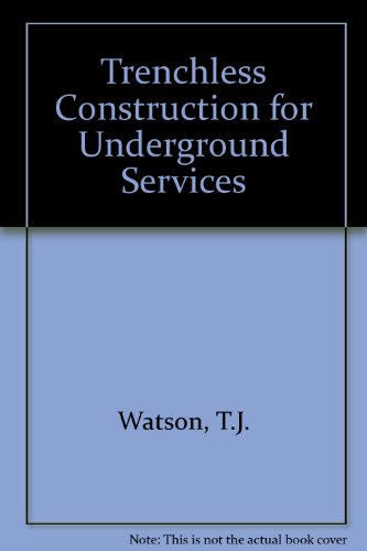 Imagen de archivo de Trenchless Construction for Underground Services - Technical Note 127 (Volume 127) a la venta por Anybook.com