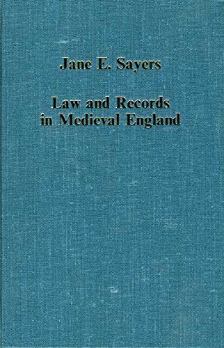 Stock image for Law and Records in Medieval England: Studies on the Medieval Papacy, Monasteries and Records for sale by Windows Booksellers