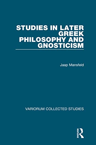 Beispielbild fr Studies in Later Greek Philosophy and Gnosticism zum Verkauf von Blackwell's