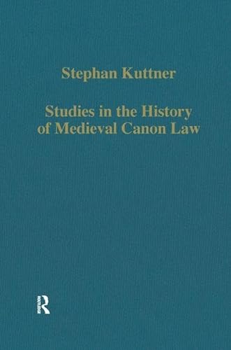 Imagen de archivo de Studies in the History of Medieval Canon Law a la venta por Blackwell's