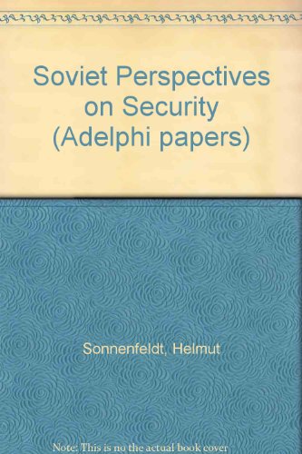 Beispielbild fr Soviet Perspectives on Security zum Verkauf von Better World Books