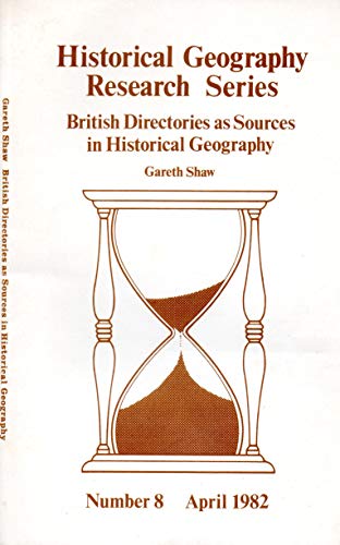 9780860941095: British Directories as Sources in Historical Geography (Historical geography research series)