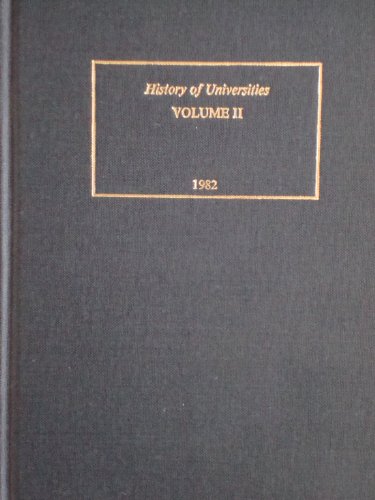 9780861270521: History of Universities: Volume II: 2