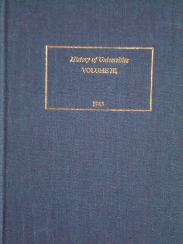 9780861270538: Volume III (History of Universities Series)