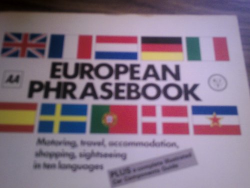 Beispielbild fr Aa European Phrasebook zum Verkauf von Wonder Book