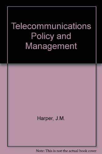 Stock image for Telecommunications Policy and Management for sale by medimops