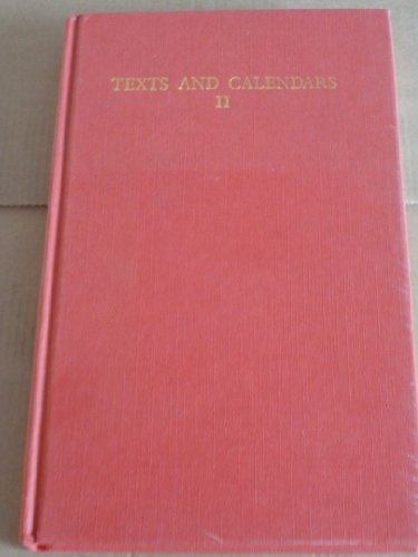 Texts and calendars II : an analytical guide to serial publications, 1957-1982