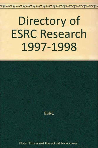 Beispielbild fr Directory of ESRC Research 1997-1998 zum Verkauf von Phatpocket Limited