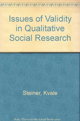 9780862382124: Issues of Validity in Qualitative Social Research