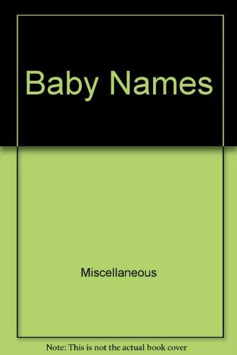 Baby Names (9780862886295) by Miscellaneous
