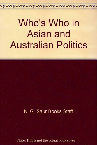 Stock image for Whos Who in Asian and Australasian Politics for sale by mountain