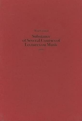 Beispielbild fr Substance of Several Courses of Lectures on Music zum Verkauf von Blackwell's