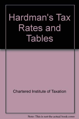 Stock image for Hardmans Tax Rates & Tables 2003/2004 for sale by AwesomeBooks