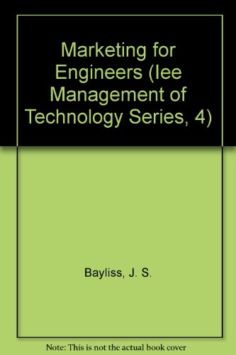 Stock image for Marketing for Engineers (IEE Management of Technology): 4 for sale by WorldofBooks