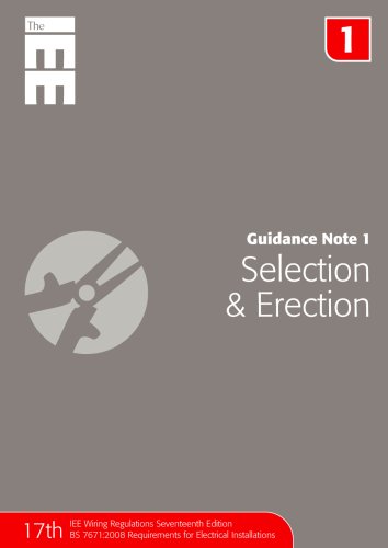 Imagen de archivo de Guidance Note 1: Selection and Erection (Guidance Notes): Selection and Erection (Guidance Notes) a la venta por Goldstone Books