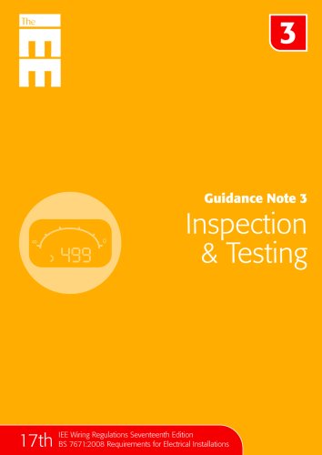 9780863418570: Guidance Note 3: Inspection and Testing