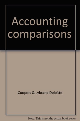 Imagen de archivo de Accounting comparisons by Coopers & Lybrand Deloitte a la venta por medimops