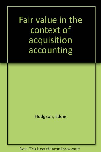 Imagen de archivo de Fair value in the context of acquisition accounting a la venta por medimops