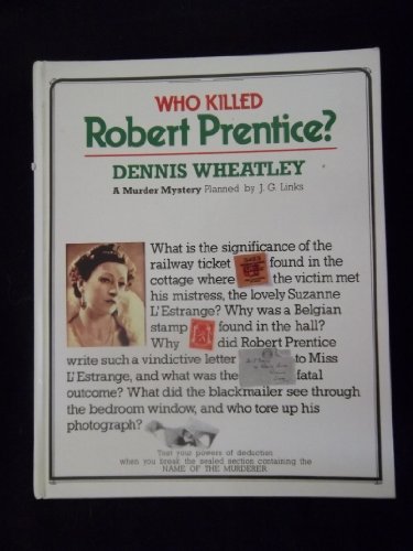 Imagen de archivo de Who Killed Robert Prentice a la venta por HPB-Diamond